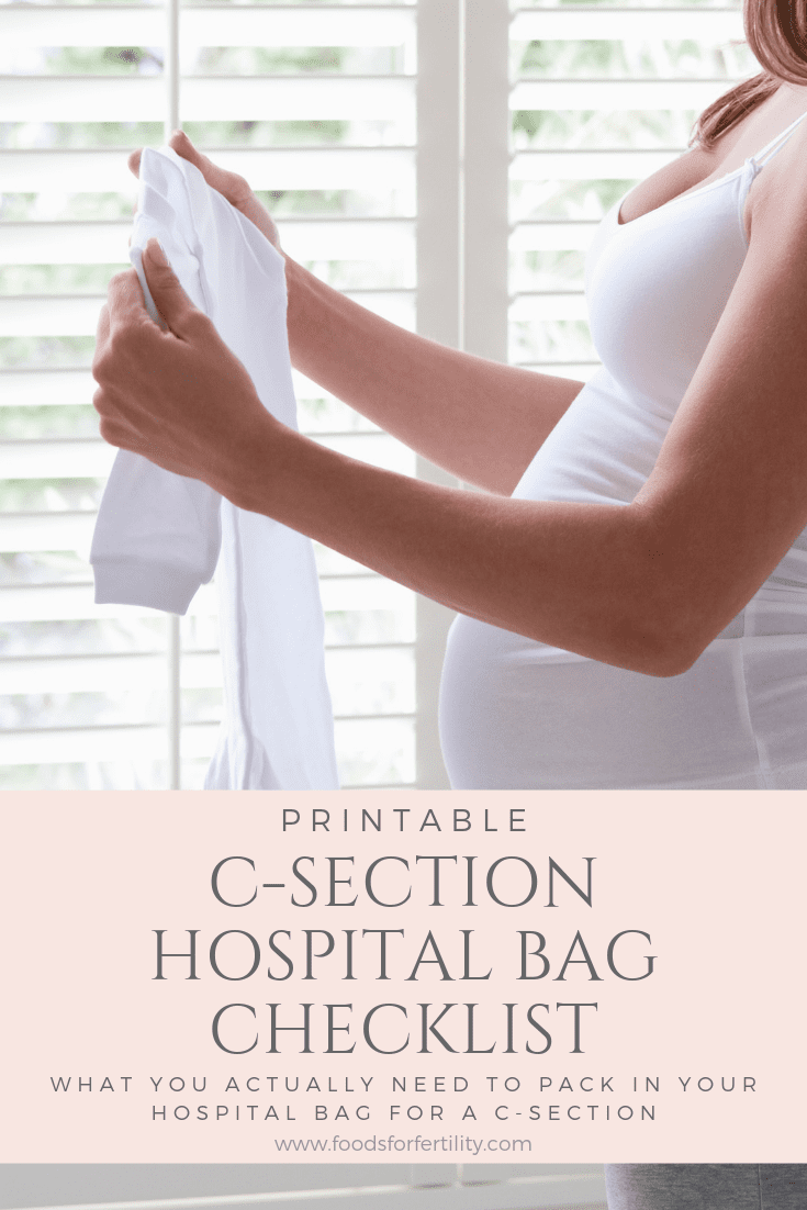 Printable C-Section Hospital Bag Checklist – What to Pack in Your Hospital Bag for a C-Section