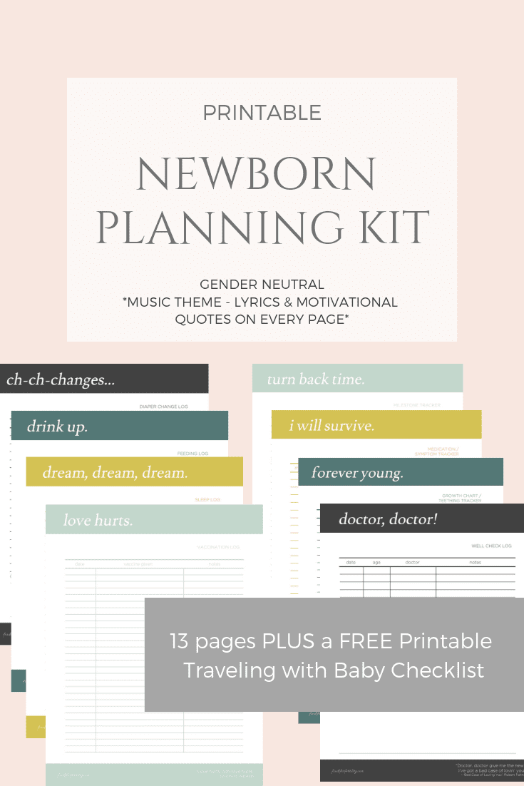 Printable Newborn Planner Kit - Newborn Schedule - New Mom Planner - Printable Baby Book