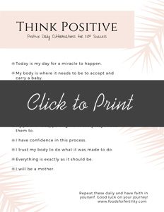 Printable IVF Positive Affirmations